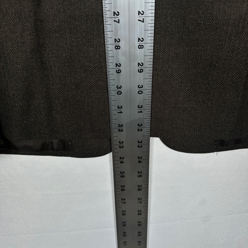 Alan Flusser Mens 44L Sport Coat Brown Herringbone Blazer 2-Button NEW $175 - Picture 9 of 12